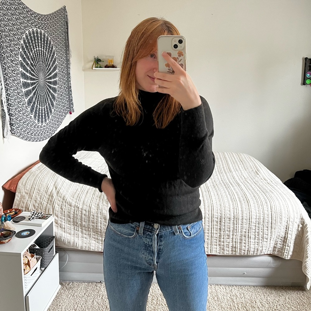 vintage black turtleneck